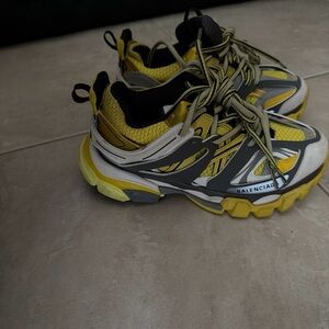 Balenciaga Track Runner Sneakers in Yellow & Gray